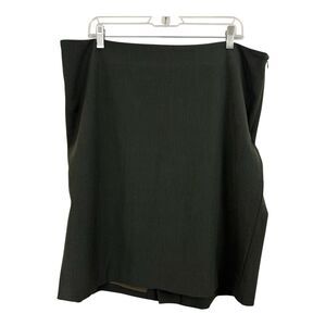 MM LAFLEUR Noho Lined Pencil Skirt Size +1 Dark Green Slit Zipper